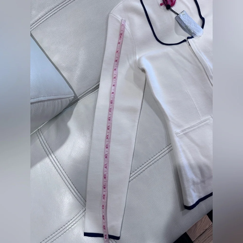 NWT $398 RAG & BONE Ella Wool-Blend Front-Zip Cardigan in XS - Picture 9 of 12